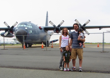 Family picture at the Aviation Museum